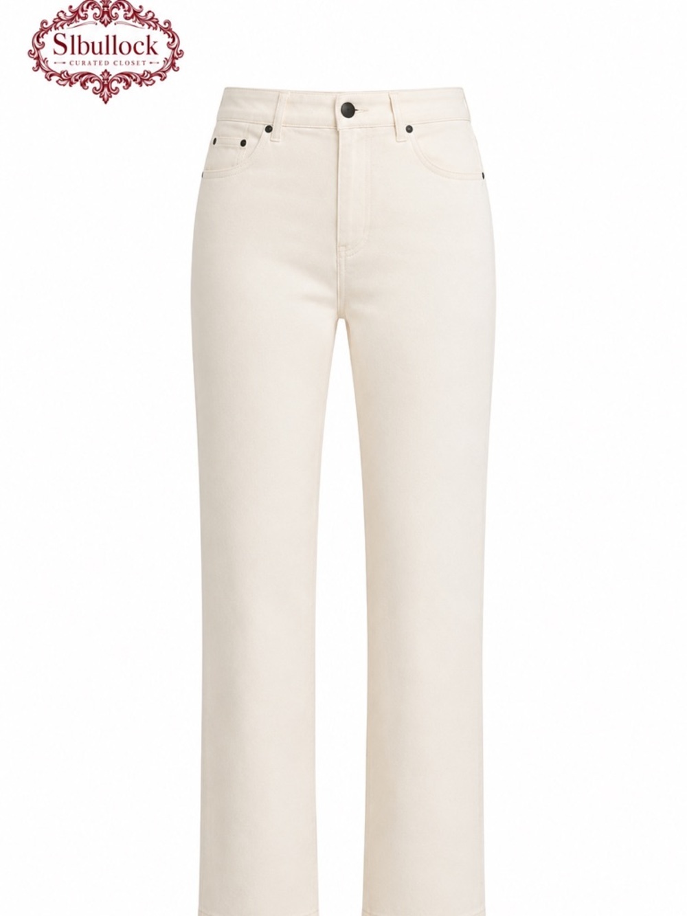 Charter Club Laura Fit Off-White Straight Leg Jeans Stretch Cotton Full Length 6 - Picture 3 of 7